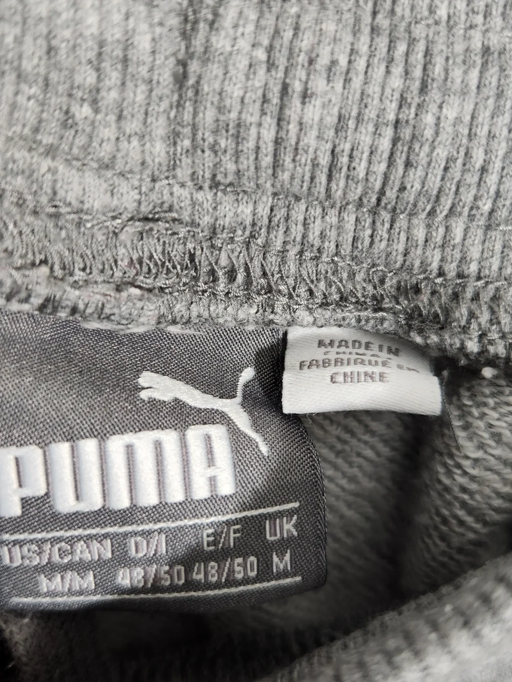 Puma Gray Logo Tape Joggers